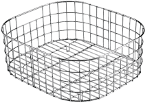 Polished stainless steel basket