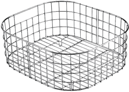 Polished stainless steel basket