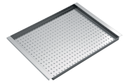 Rectangular stainless steel perforated bowl cover
