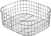 Polished stainless steel basket