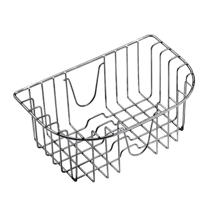 Hanging polished stainless steel basket