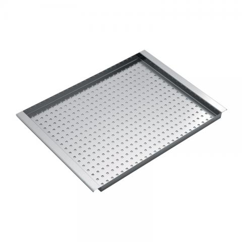 Rectangular stainless steel perforated bowl cover