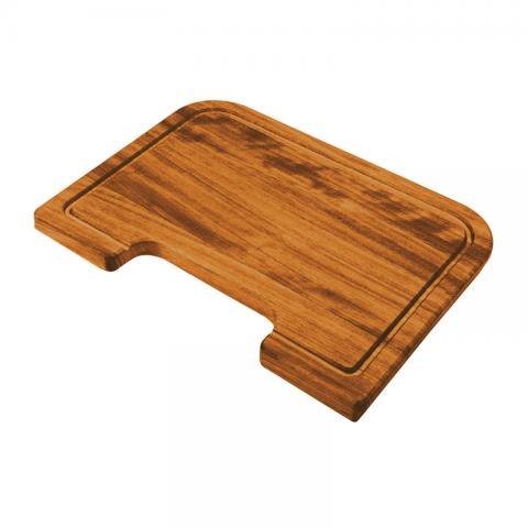 Shaped rectangular iroko chopping board